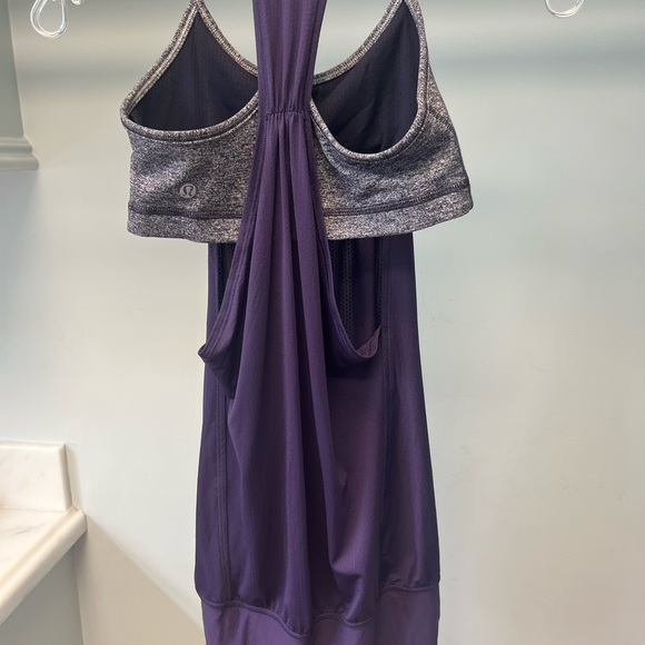 Lululemon purple and grey tank top EUC Size 4 - Picture 3 of 3